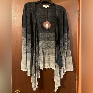 Black and grey long-sleeve cardigan xxl